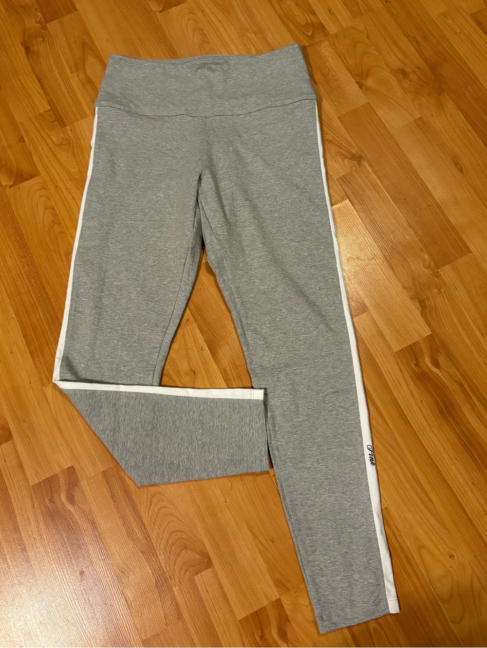 🔥Victoria’s Secret PINK Active Cotton High Waist Full Length Legging Gray, NWT